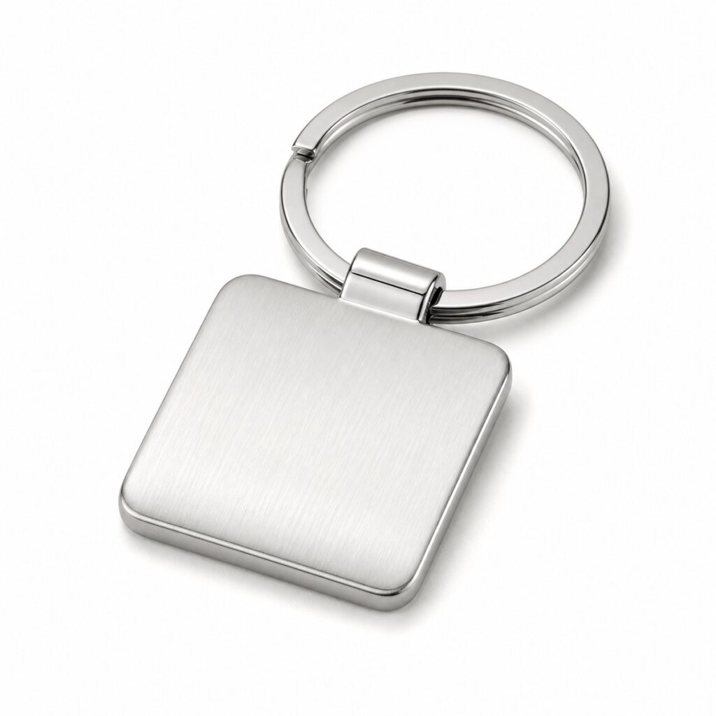 Square Metal Keychain