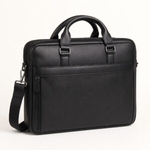 Black Leather Laptop Bag