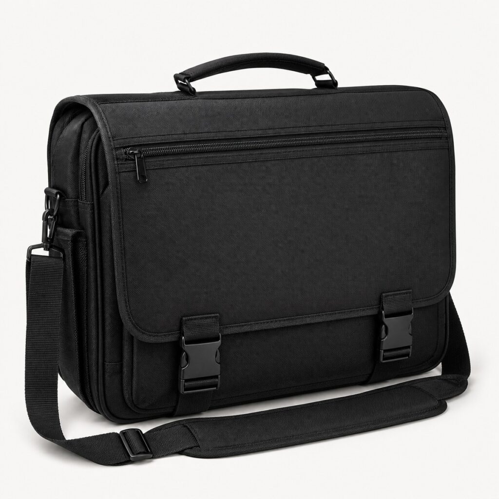 Black Messenger Laptop Bag