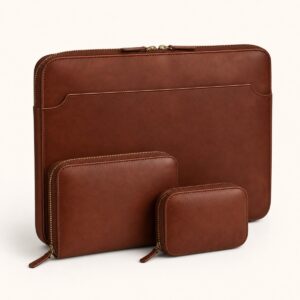 Leather Laptop Sleeve Set