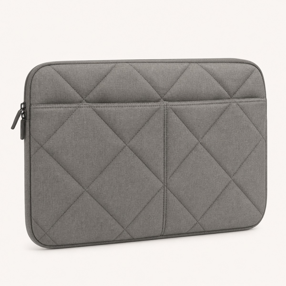 Grey Quilted Laptop Sleeve
