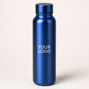 Customisable Blue Stainless Steel Water Bottle