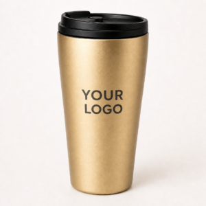 Branded gold insulated tumbler