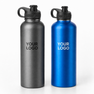 Customisable Metallic Sports Bottle Pair