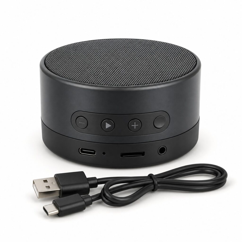 Round Portable Bluetooth Speaker