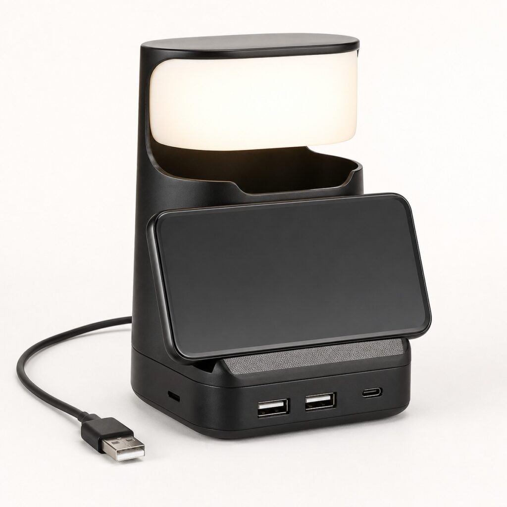 USB Hub Tumbler Lamp And Mobile Stand