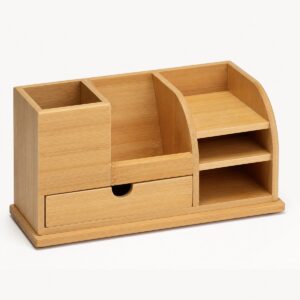 Eco-Friendly Wooden Desktop Organizer