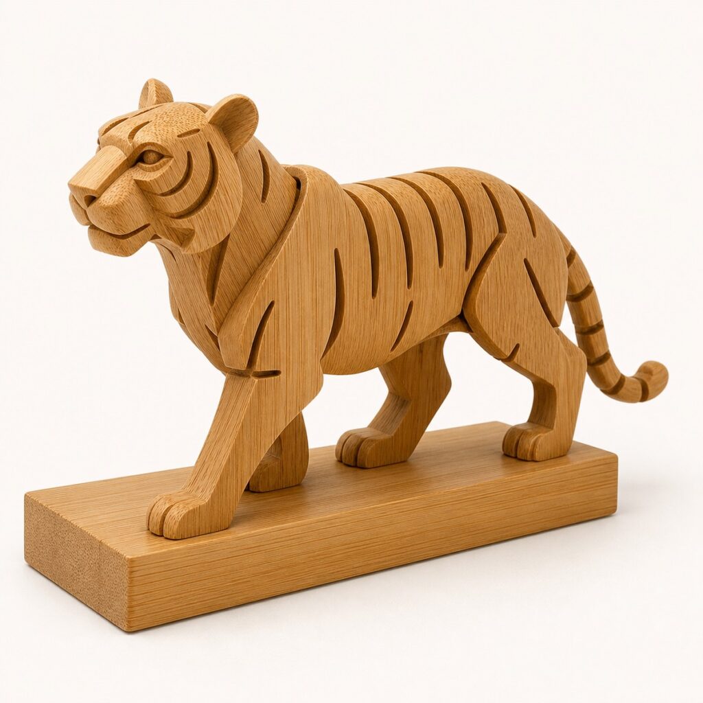 Eco-Friendly Tiger Desk Sculpture