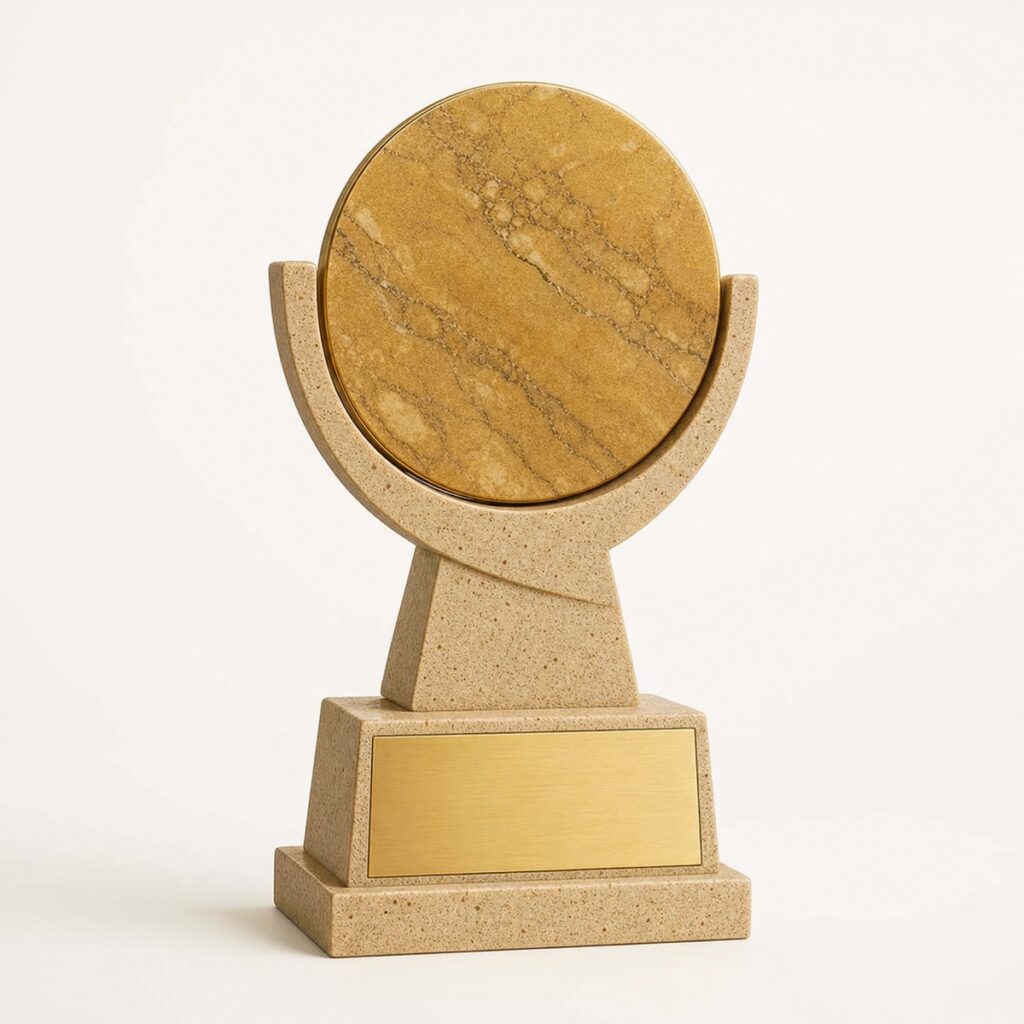 Eco-Friendly Gold Marble Trophy