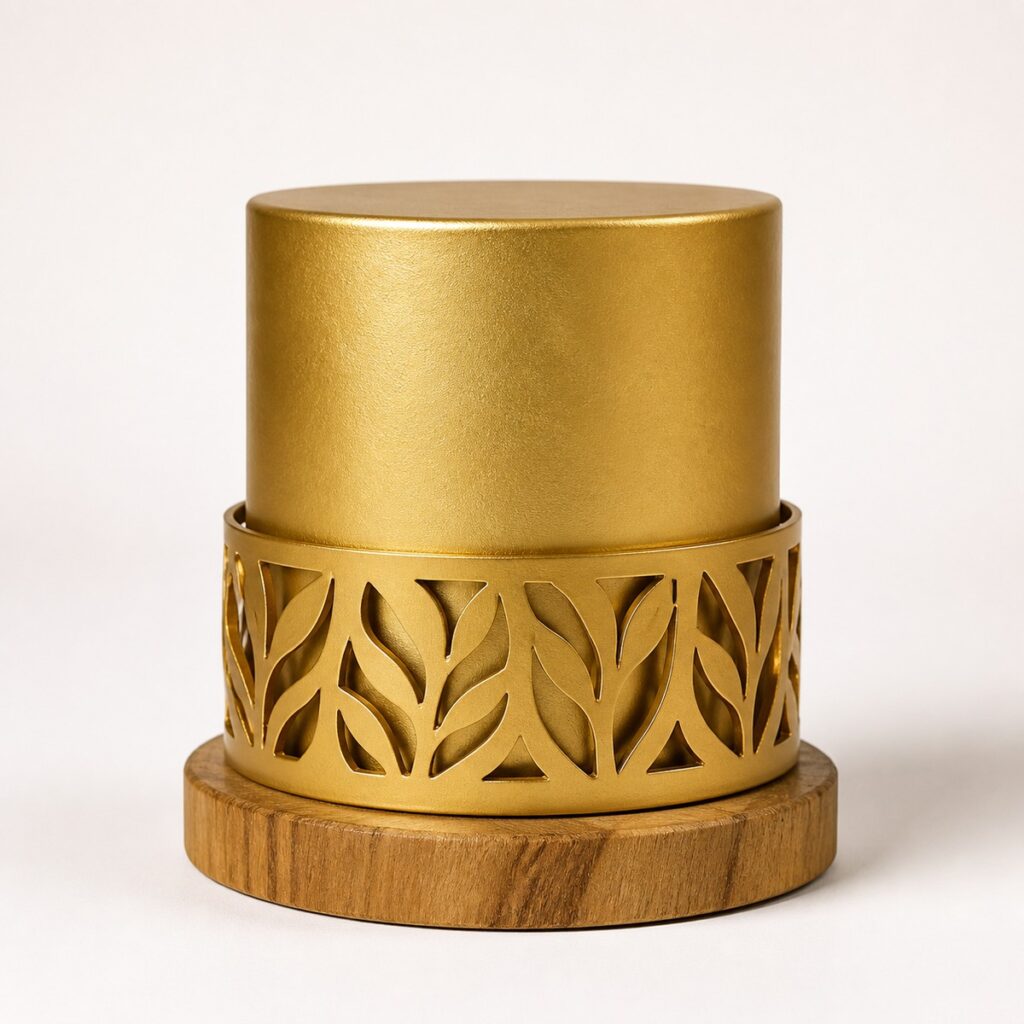 Eco-Friendly Gold Pillar Decor