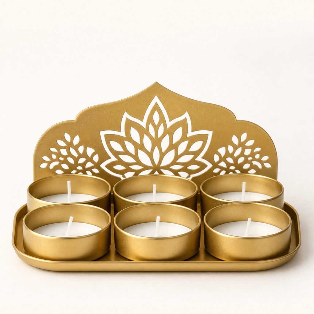 Eco-Friendly Gold Tea Light Set