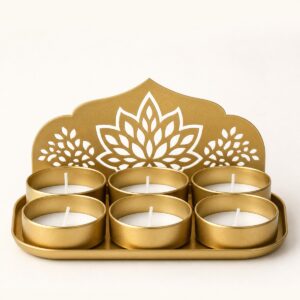 Eco-Friendly Gold Tea Light Set