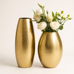 Eco-Friendly Gold Flower Vase Set
