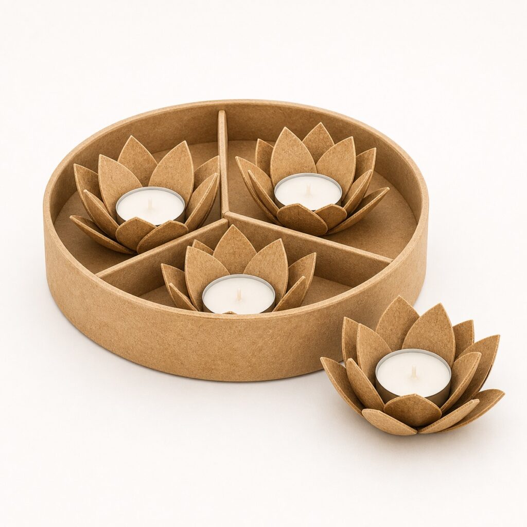 Eco-Friendly Lotus Tea Light Set
