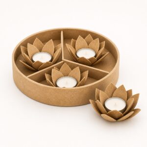 Eco-Friendly Lotus Tea Light Set