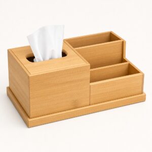 Eco-Friendly Tissue Box Desk Set