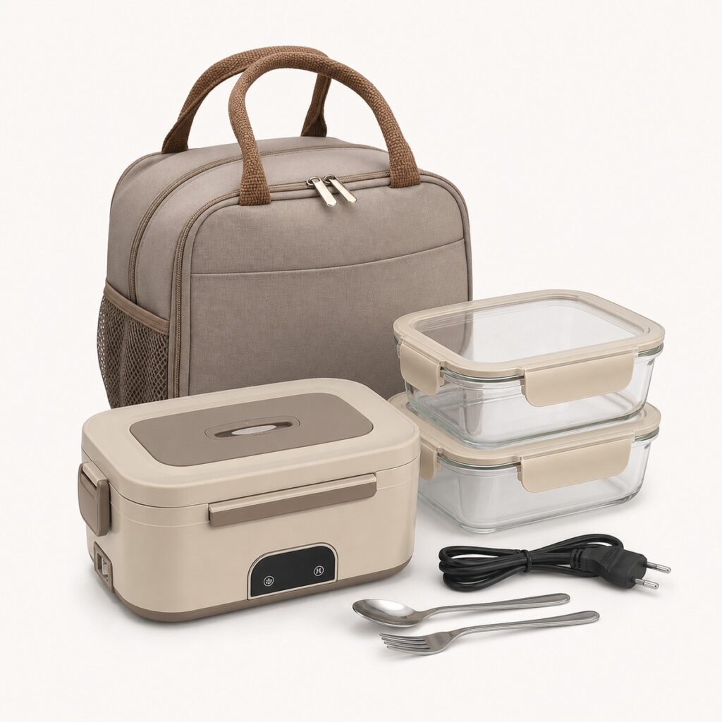 Glass Lunch Box With Carry Bag