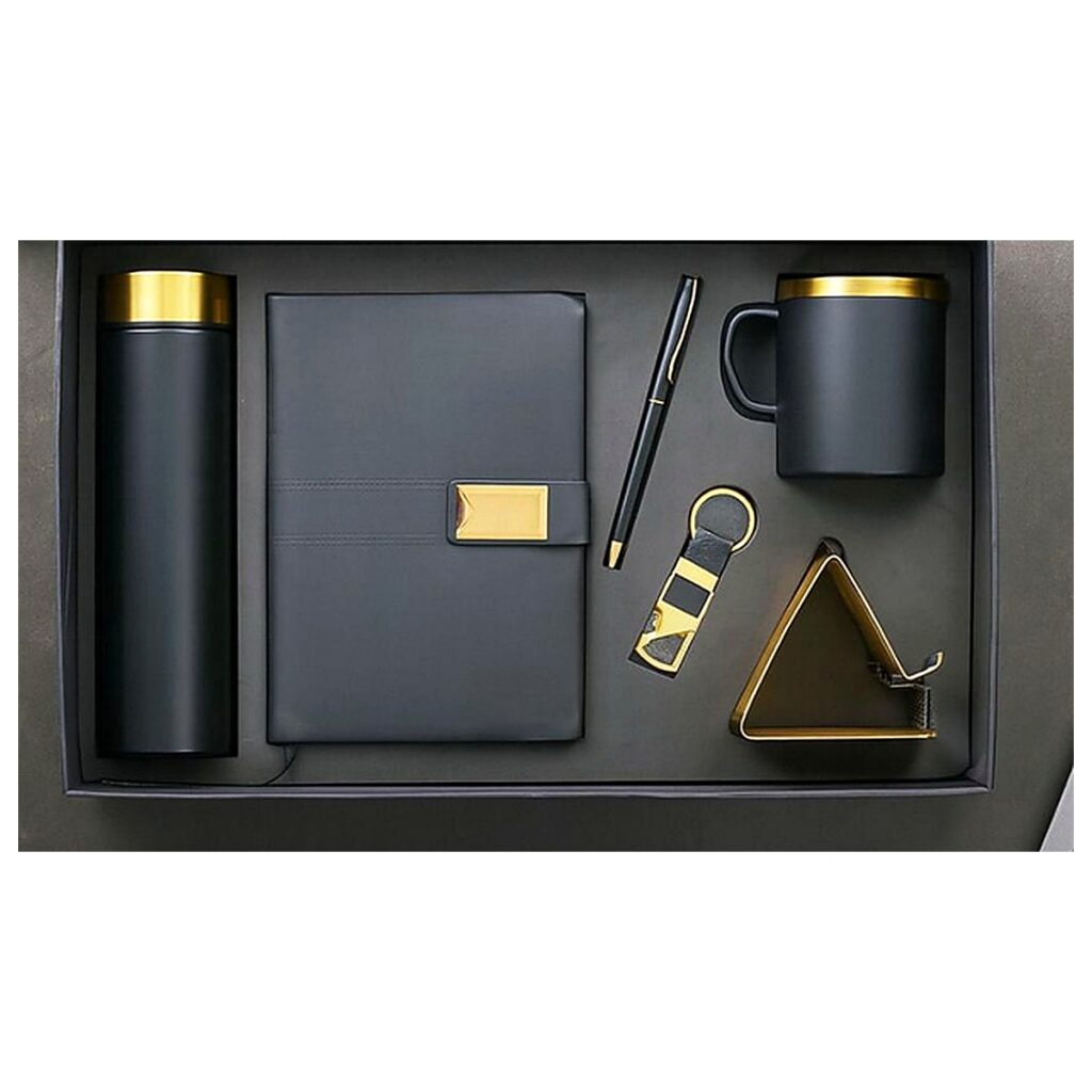 Black and Gold 6-Piece Premium Corporate Gift Set