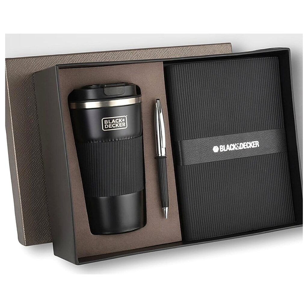 Corporate Gift Set with Travel Mug, Notebook and Pen