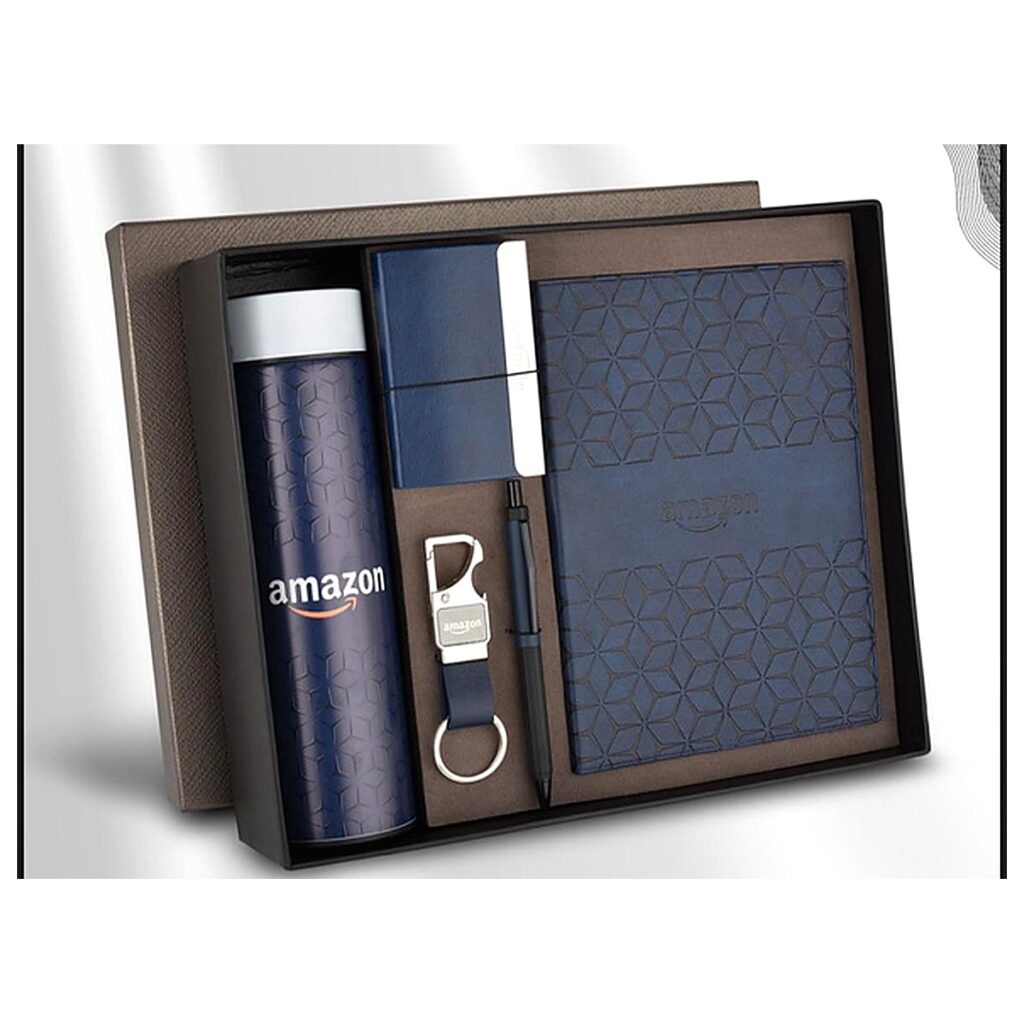 Employee Welcome Kit with Bottle, Notebook, Pen and Keychain