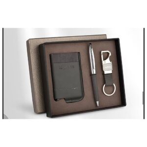 Employee Gift Set with Notebook, Pen, Card Holder and Keychain