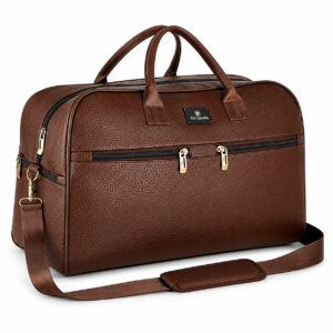 Brown Leather Duffle Bag