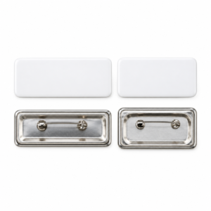 Custom Print Rectangular Metal Mount Badges