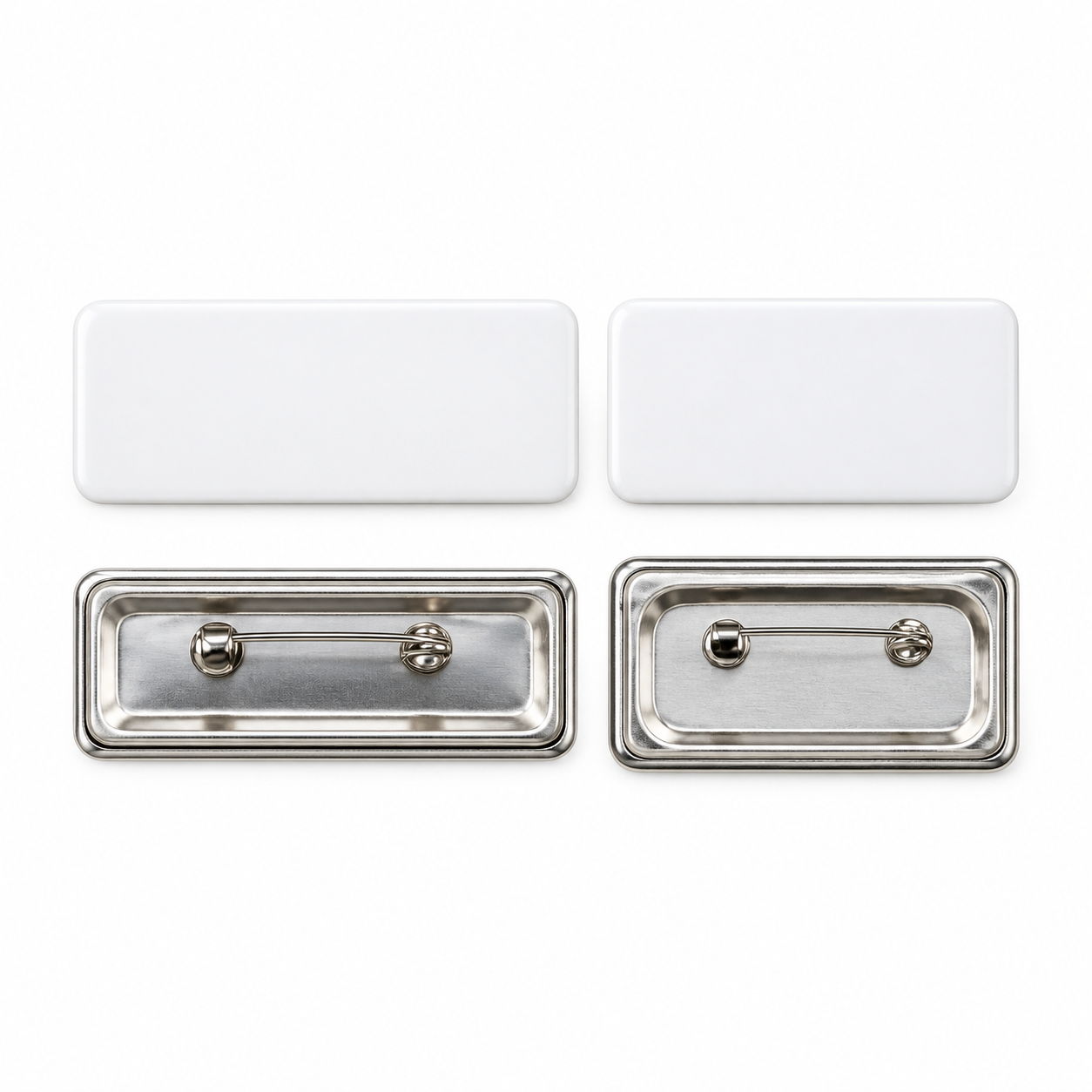 Custom Print Rectangular Metal Mount Badges