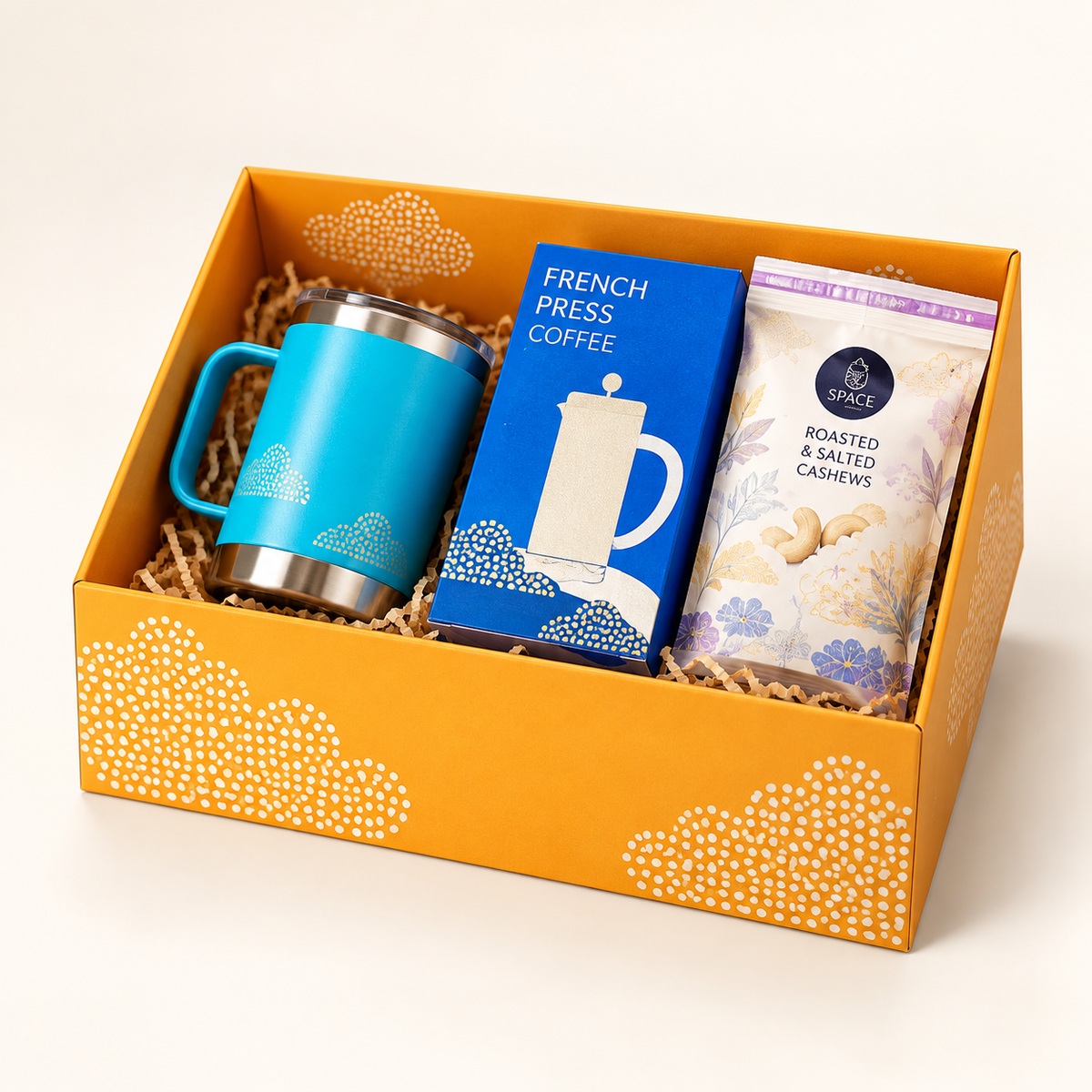 Blue Mug And Snack Gift Box
