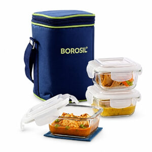 Glass Lunch Box With Carry Bag
