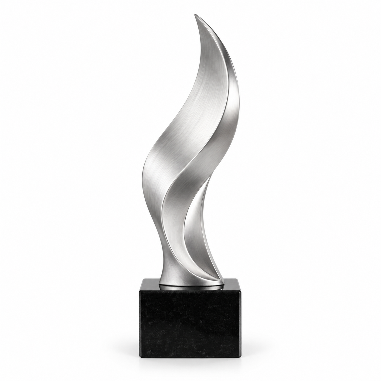 Brushed Silver Wave Trophy