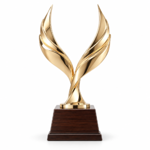 Champagne Gold Double Wing Trophy
