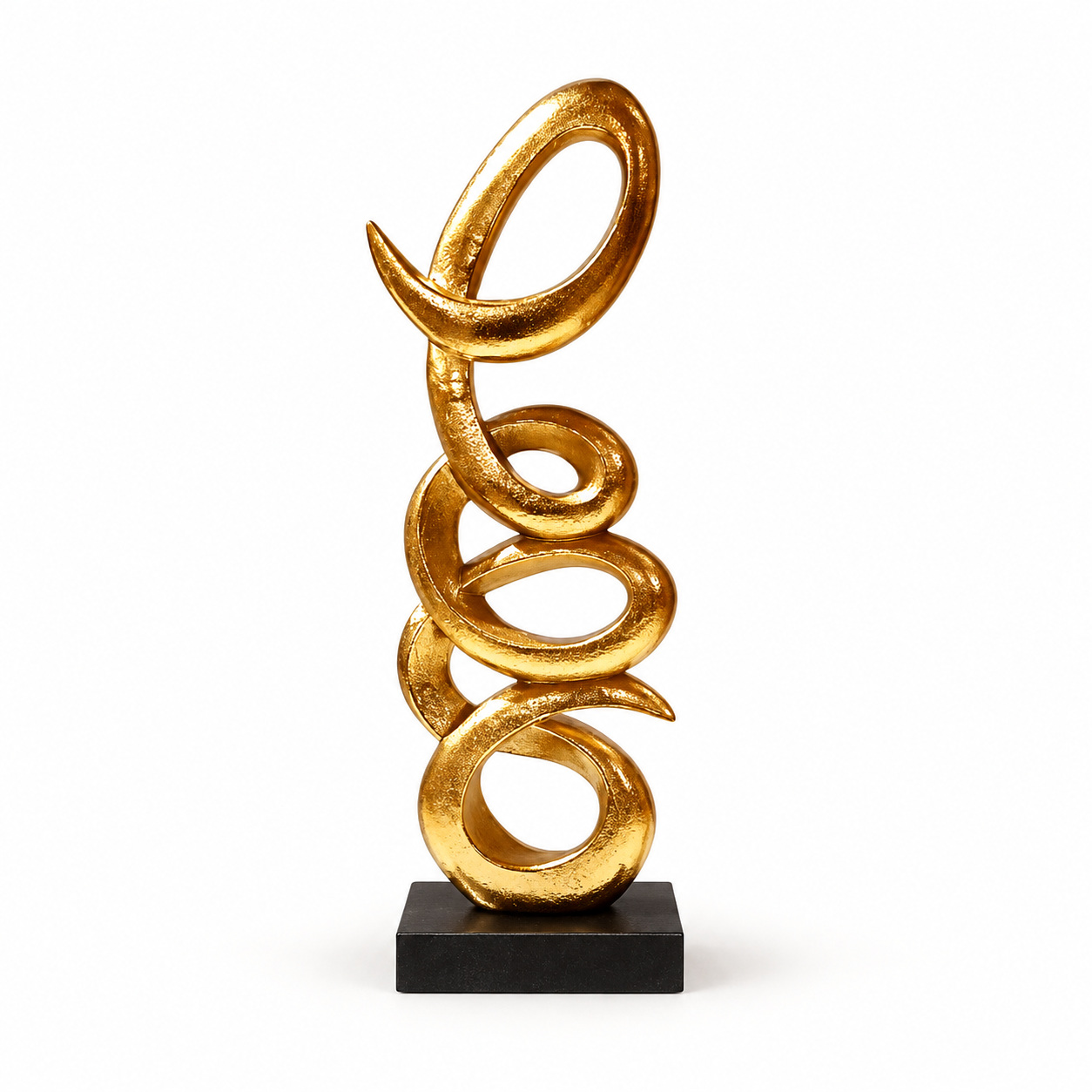 Eco-Friendly Gold Spiral Sculpture