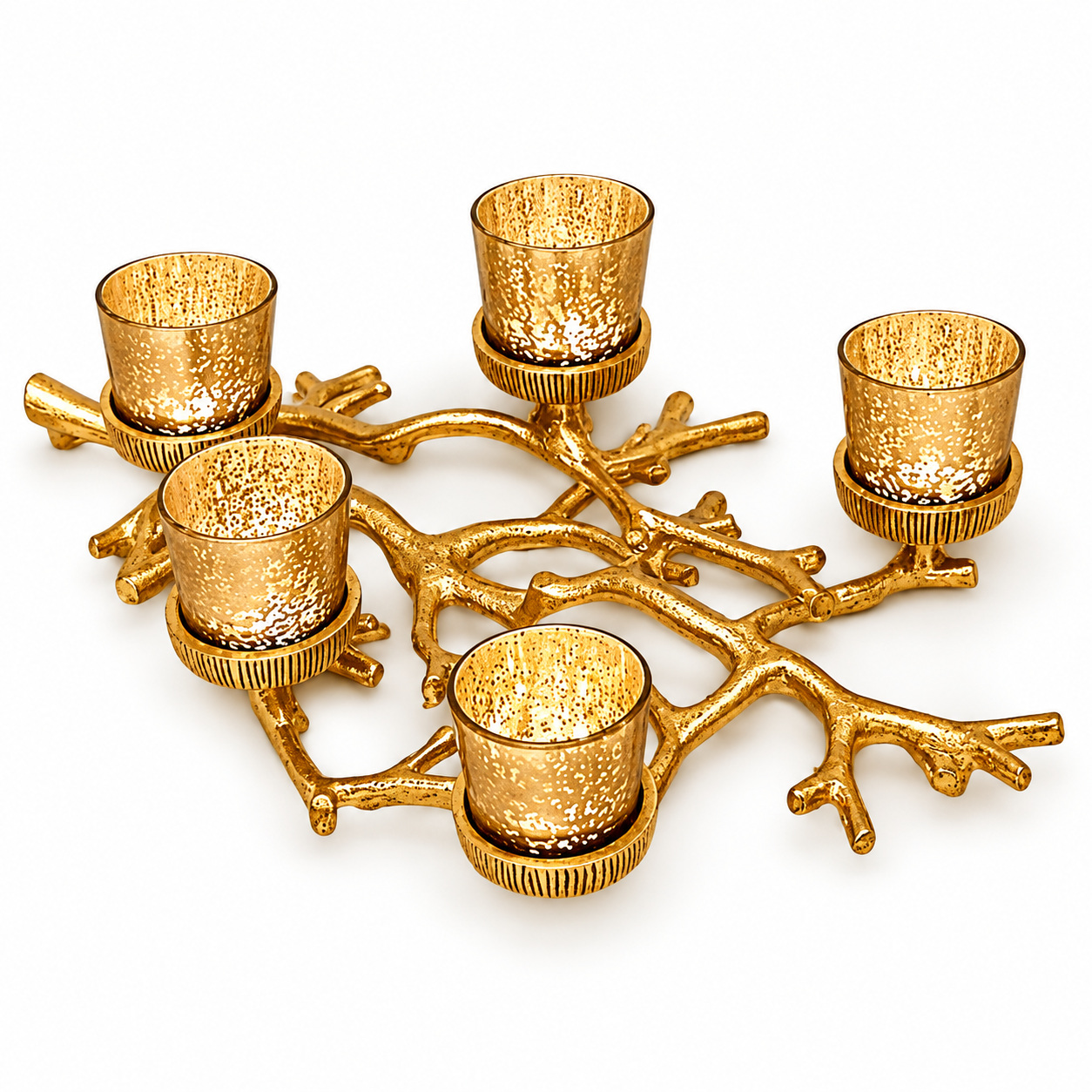 Eco-Friendly Gold Tea Light Set