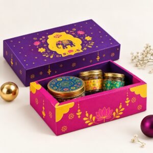 Purple Square Festive Gift Box