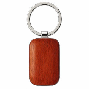 Large Wooden Rectangle Keychain