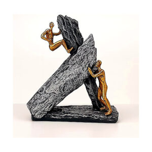 Eco-Friendly Rock Climber Sculpture