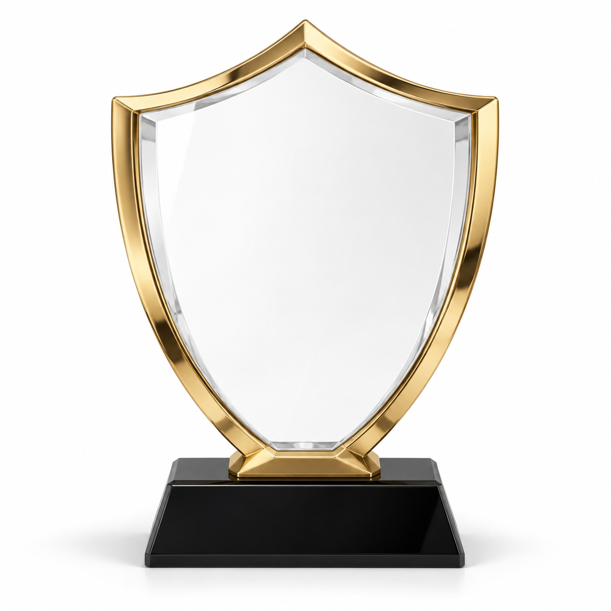 Gold Border Acrylic Shield Award