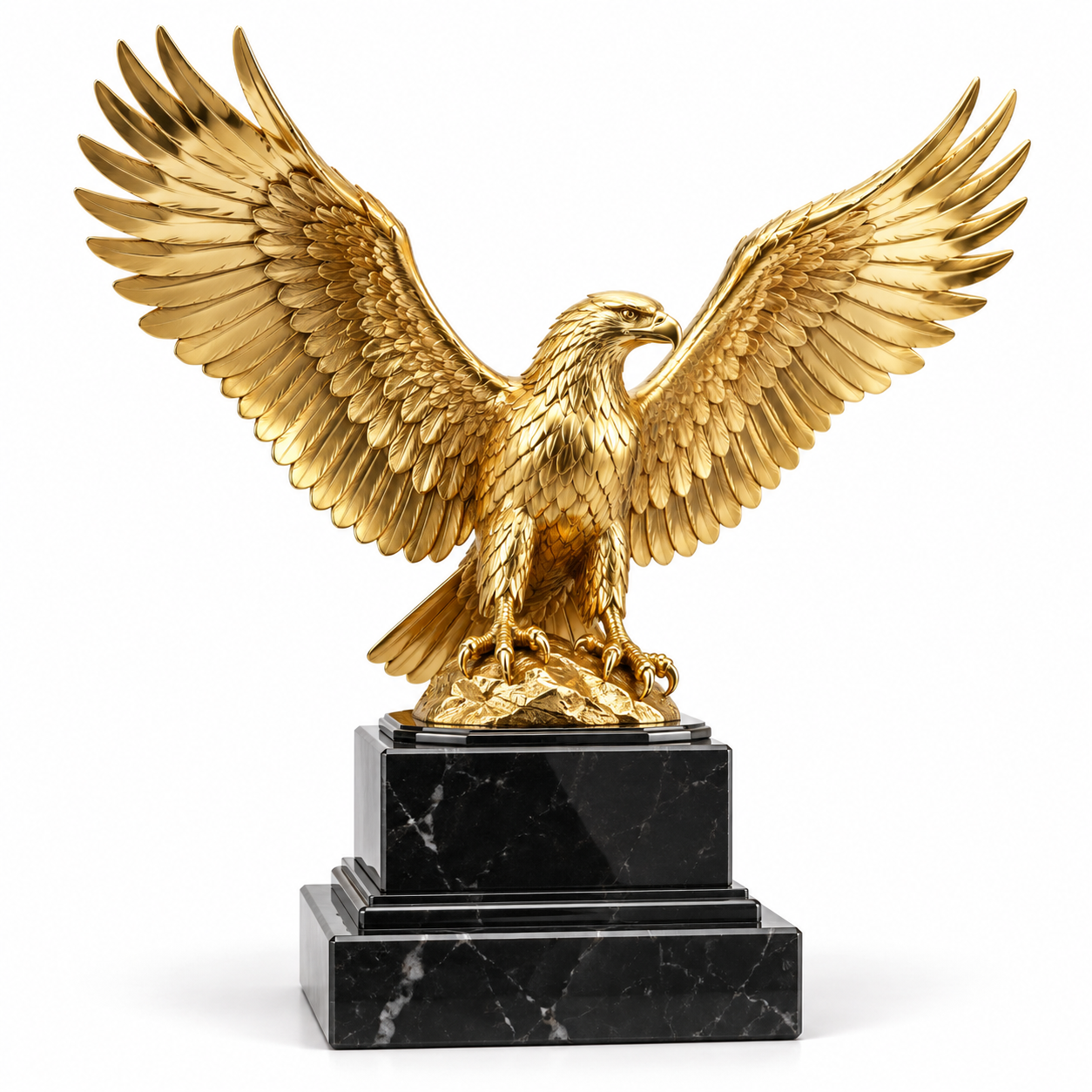 Gold Eagle Marble Trophy