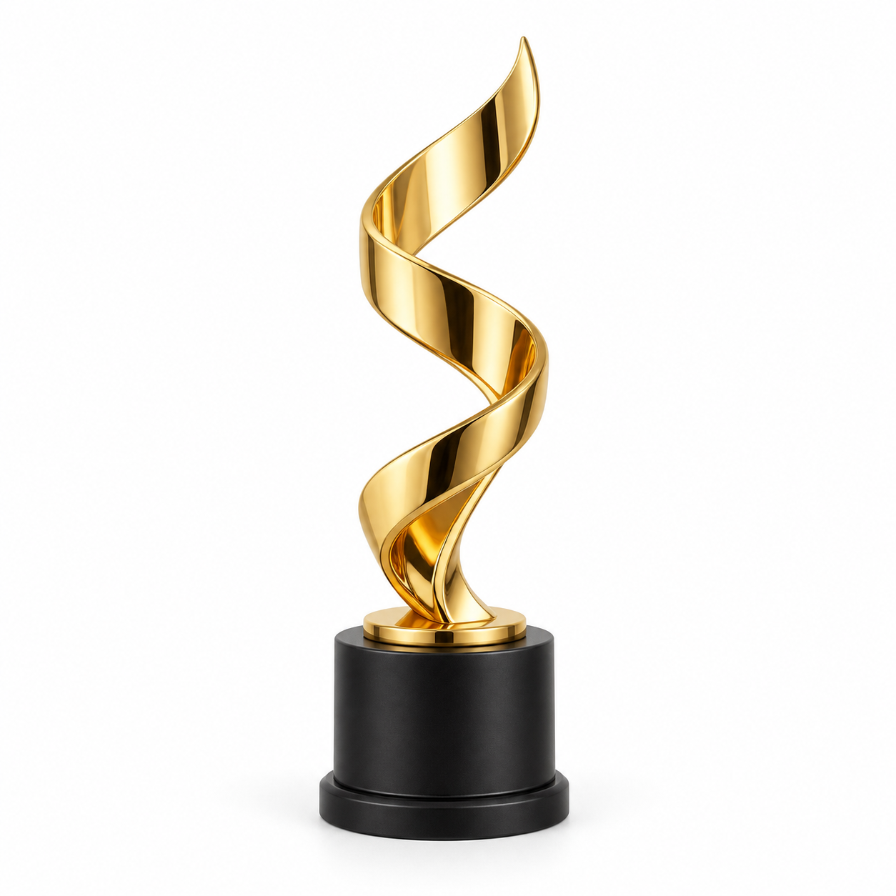 Gold Spiral Ribbon Trophy