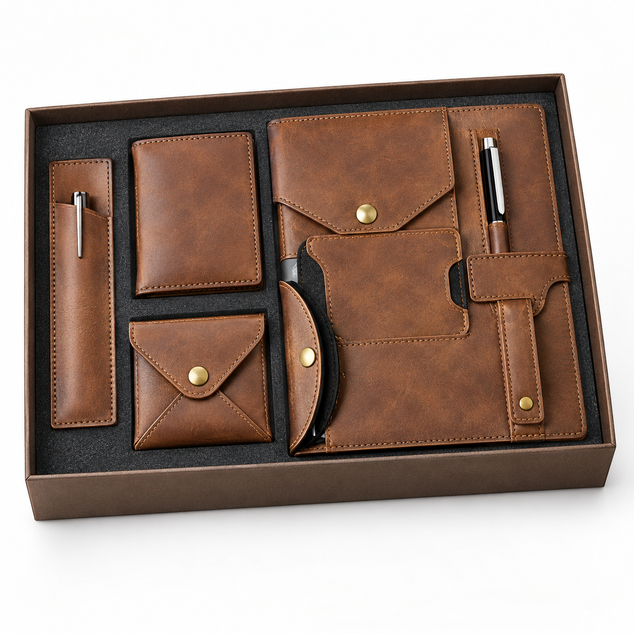 Brown Leather Organizer Combo Design 2