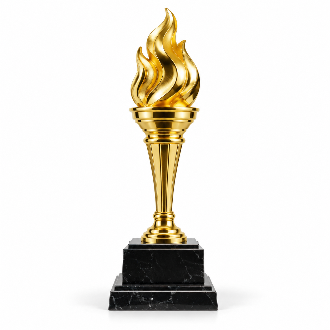 Gold Torch Flame Trophy