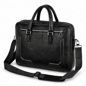 Black Leather Laptop Bag