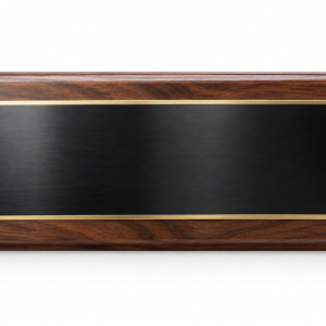 Horizontal Walnut Black Gold Plaque