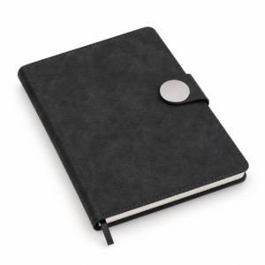 Black A5 Magnetic Flap Notebook