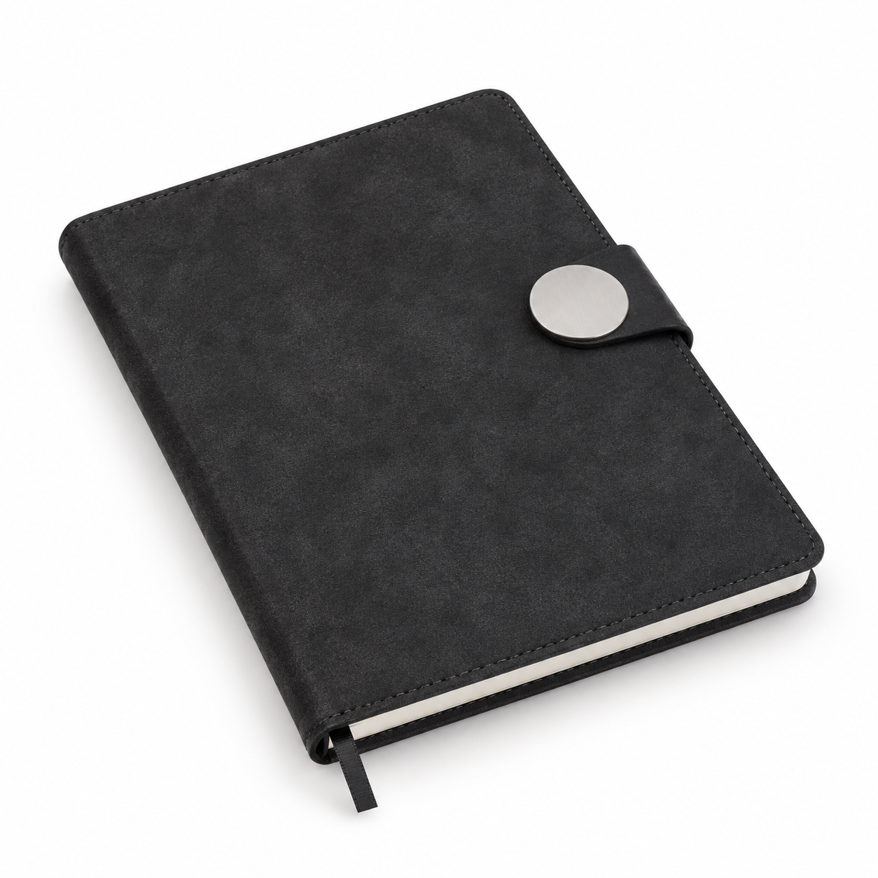 Black A5 Magnetic Flap Notebook